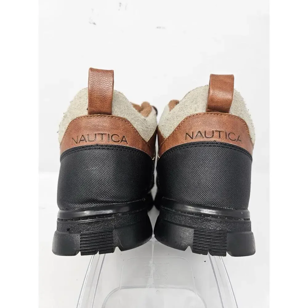 Nautica Lockview Mens‎ Size 10 Leather Winter Snow Duck Boots Lace Up Ankle